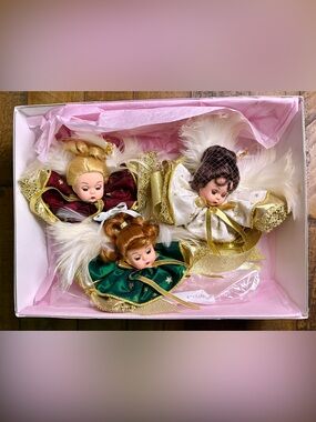 Vintage Madame Alexander Jingle Belles Angel Ornament Set